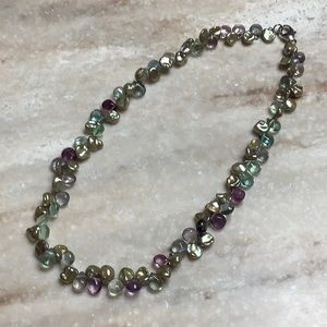 😍Pearl & Glass Bead Necklace 18”😍NWOT